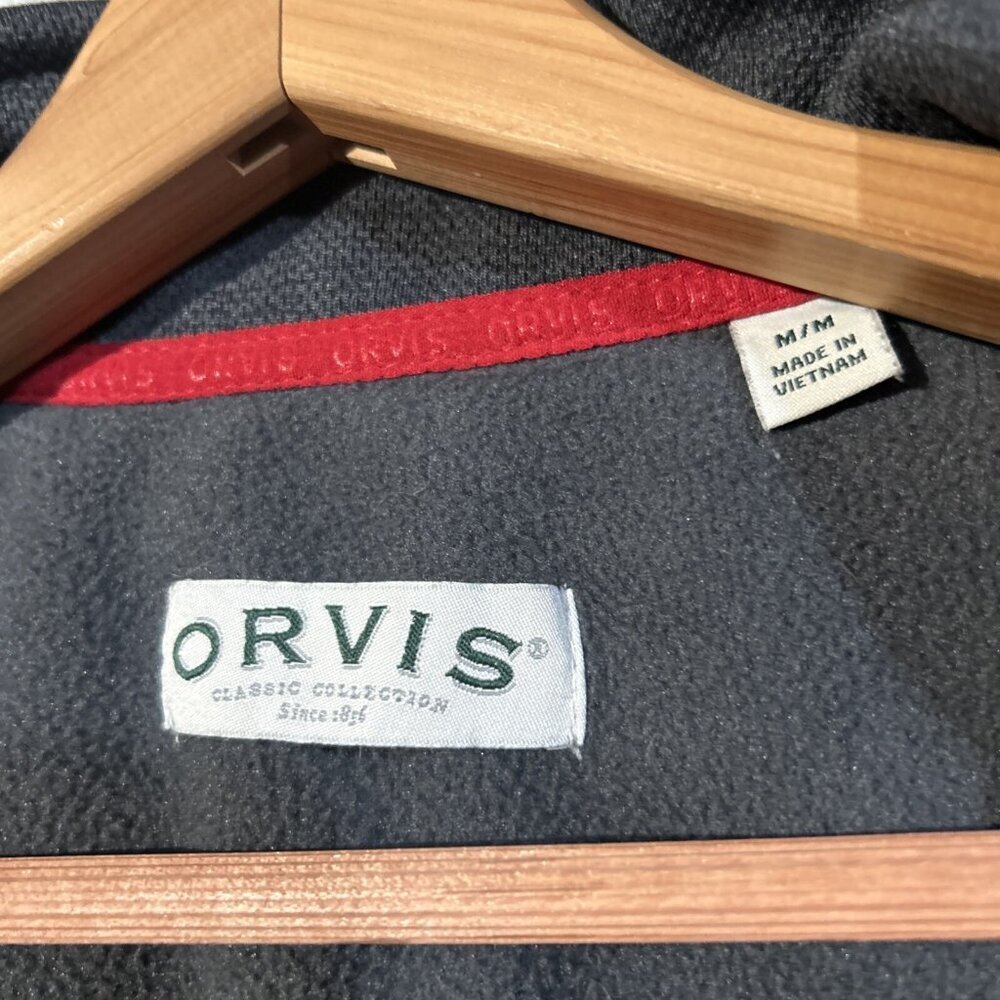 Orvis Classic Collection Fleece Lined Jacket Black/Gray Full Zip. Size: Medium - Picture 5 of 6